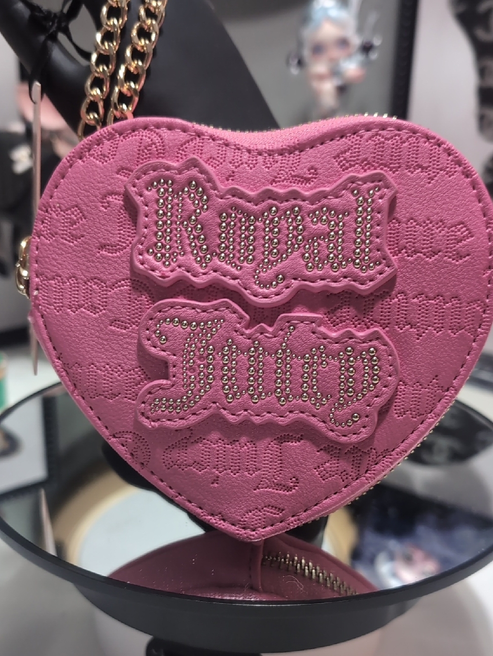 Juicy Couture LOVE POTION Royal Juicy Heart Shaped Pink Wristlet - NEW🔥